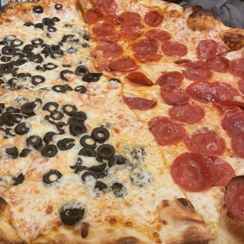 Palermo Pizzeria - Pizza - half pepperoni and half olive. Family enjoyed! - Pizza Near Me - Simi Valley, California