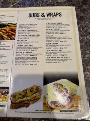 Menu photo 3 Serafino's Myrtle Beach, SC
