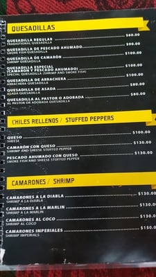 Menu photo 2 Marlin Azul La Ventana, BCS Menu photo 2 Marlin Azul La Ventana, BCS