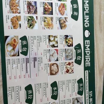 Dumpling Empire - Menu - Dim Sum Near Me - Omaha, Nebraska