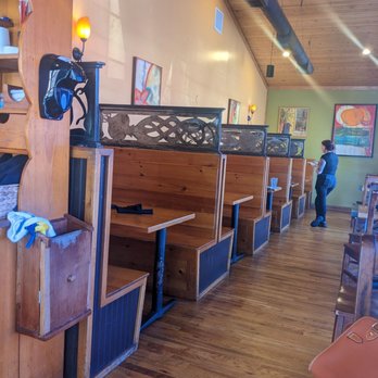 The Sweet Onion - View from our table looking at the booths - New American Near Me - Waynesville, North Carolina The Sweet Onion - View from our table looking at the booths - New American Near Me - Waynesville, North Carolina
