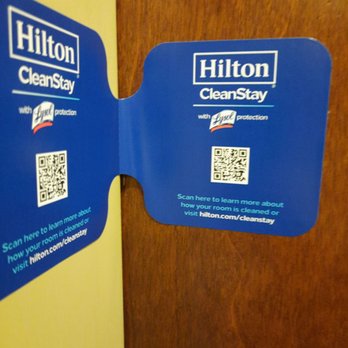 Hampton Inn Crystal River, FL - Cleanliness seal on hotel room door. - Hotels Near Me - Crystal River, Florida