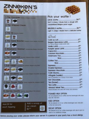 Menu photo 6 Zinneken's - Harvard Square Cambridge, MA