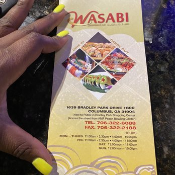 Wasabi Sushi & Thai - Menu cover - Japanese Near Me - Columbus, Georgia Wasabi Sushi & Thai - Menu cover - Japanese Near Me - Columbus, Georgia