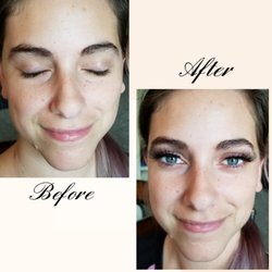 Alexandria Campos Makeup Artistry - Before and after custom fit lashes