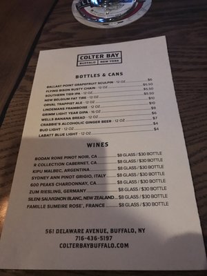 Menu photo 8 Colter Bay Buffalo, NY