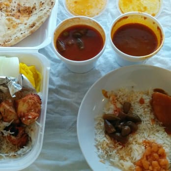 Sullaf Restaurant - Carry-out. Chicken kabob & rice. Stews: Okra, curried potatoes, & white bean. Not shown: a kufta sandwich that didn't survive the trip. $18. - Delis Near Me - Detroit, Michigan Sullaf Restaurant - Carry-out. Chicken kabob & rice. Stews: Okra, curried potatoes, & white bean. Not shown: a kufta sandwich that didn't survive the trip. $18. - Delis Near Me - Detroit, Michigan