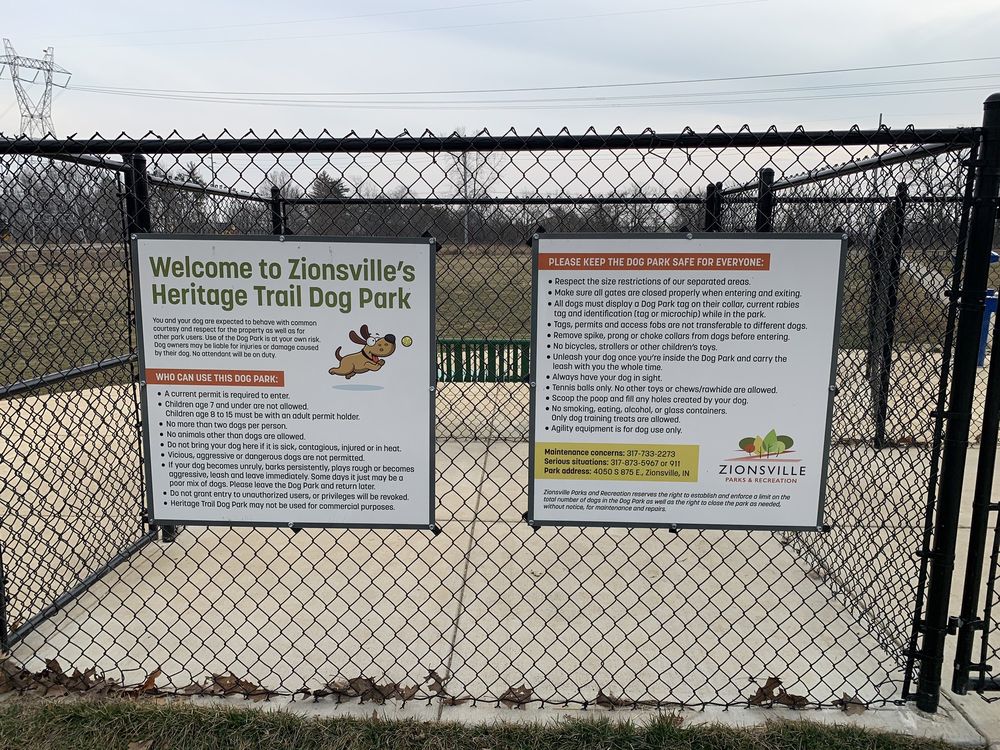 HERITAGE TRAIL DOG PARK Updated July 2024 4050 S 875 E, Zionsville
