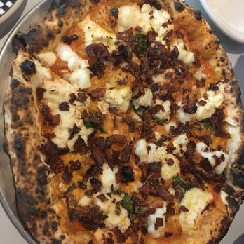 Talula's - Vegan vodka bacon- veg vodka sauce, veg mozz, cashew ricotta, coconut bacon, garlic, basil, nooch, olive oil & sea salt - Pizza Near Me - Asbury Park, New Jersey Talula's - Vegan vodka bacon- veg vodka sauce, veg mozz, cashew ricotta, coconut bacon, garlic, basil, nooch, olive oil & sea salt - Pizza Near Me - Asbury Park, New Jersey