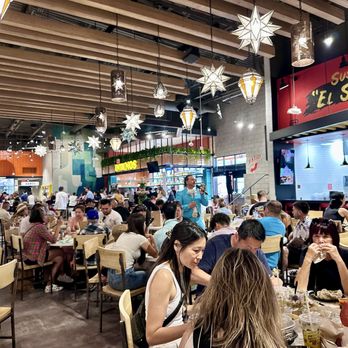 Mercado Gonzalez - Insider Dining area- always hard to find a seat so keep your eyes open! There's also an outside patio! - Mexican Near Me - Costa Mesa, California