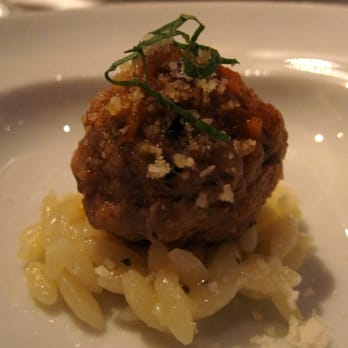 Gary Danko - amuse bouche - pork meatball on top of risotto - New American Near Me - San Francisco, California