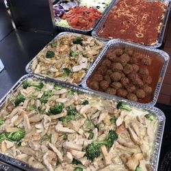 Pizza D'Amore - Party trays for any event chicken fettuccine Alfredo Lasagna beef or chicken Spaghetti meatballs or chicken Chicken parmigiana pasta