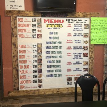 Tienda La Villa - a menu on the wall - Mexican Near Me - Spring Hill, Tennessee Tienda La Villa - a menu on the wall - Mexican Near Me - Spring Hill, Tennessee