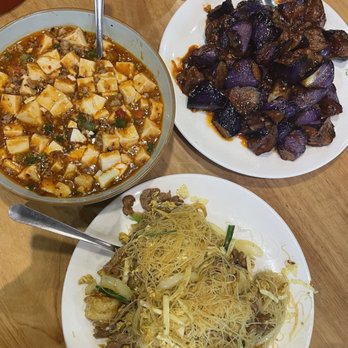 Hu's Cooking - Mapo Tofu, Eggplants in Garlic Sauce, Singapore Stir Fried Rice Noodle - Chinese Near Me - Houston, Texas Hu's Cooking - Mapo Tofu, Eggplants in Garlic Sauce, Singapore Stir Fried Rice Noodle - Chinese Near Me - Houston, Texas