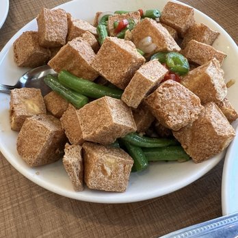 606 - Salt & Pepper Fried Tofu and String Beans - Hong Kong Style Cafe Near Me - San Francisco, California 606 - Salt & Pepper Fried Tofu and String Beans - Hong Kong Style Cafe Near Me - San Francisco, California