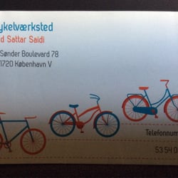Cykelværksted ved Sattar Saidi - Business card