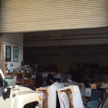 M. Magdaleno's Upholstery & Sales - His workshop is like a crowded garage - Furniture Reupholstery Near Me - Honolulu, Hawaii M. Magdaleno's Upholstery & Sales - His workshop is like a crowded garage - Furniture Reupholstery Near Me - Honolulu, Hawaii