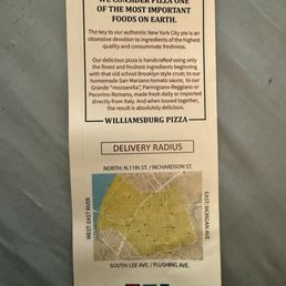 The back of the menu.