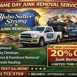 Yuba Sutter Strong Hauling & Junk Removal - Flyer - 20% Off Book Today