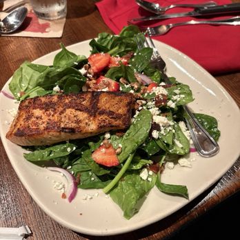 Jack Stack Barbecue - Freight House - Grilled Salmon Spinach Salad - Barbeque Near Me - Kansas City, Missouri