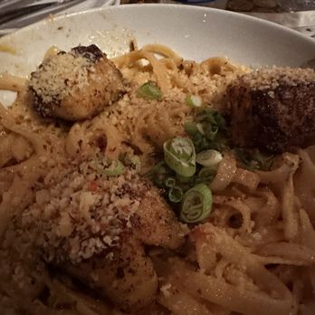 Kingfish Kitchen & Cocktails - Scallops blackened with fettuccine - Cajun/Creole Near Me - New Orleans, Louisiana Kingfish Kitchen & Cocktails - Scallops blackened with fettuccine - Cajun/Creole Near Me - New Orleans, Louisiana