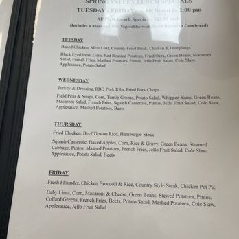 Spring Valley Restaurant - Menu - American Near Me - Greensboro, North Carolina