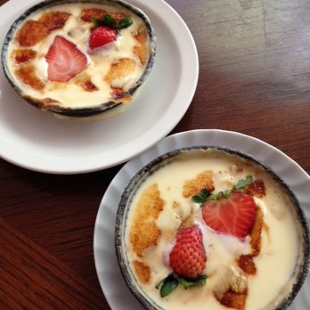 Belle Pastry - Creme brulees that haven't set in the refrigerator....so extremely liquidy - Cafes Near Me - Bellevue, Washington