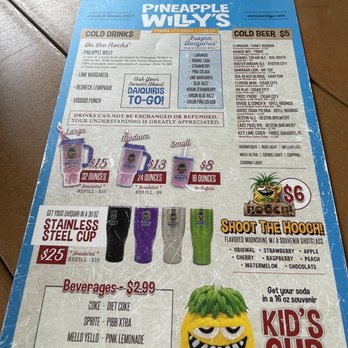 Pineapple Willy's - Menu - Seafood Near Me - Panama City Beach, Florida