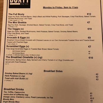 The Boxty House - Breakfast menu - Irish Near Me - Dublin, D The Boxty House - Breakfast menu - Irish Near Me - Dublin, D