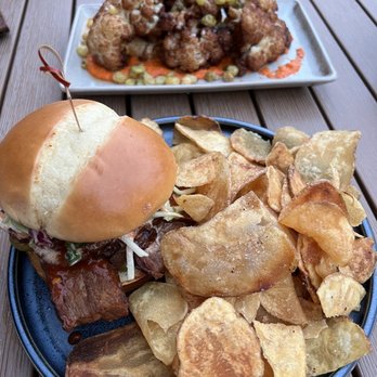 O’Shaughnessy Distilling - BBQ Sandwich and Cauliflower - Distilleries Near Me - Saint Paul, Minnesota