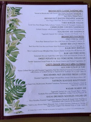 Menu photo 1 Brennecke's Beach Broiler Koloa, HI