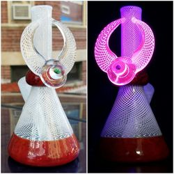 Dirty Water Glass Co - @cameronreedglass Reticello & Organic Red Mini Tube