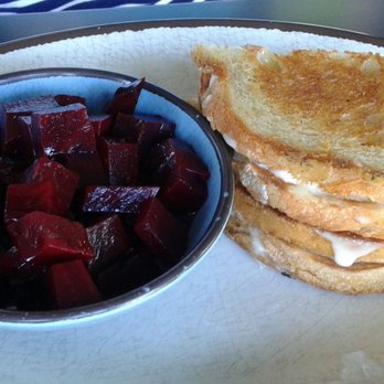 Mamón - This is the grilled cheese sandwich with three cheese, paired with beets. - Beer Bar Near Me - Foothill Ranch, California