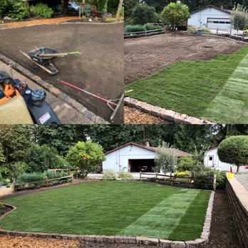 ECO Landscaping - Check out this great sod installation! We leveled the ground, prepped the soil and laid out fresh cut sod rolls. - Irrigation Near Me - Tacoma, Washington ECO Landscaping - Check out this great sod installation! We leveled the ground, prepped the soil and laid out fresh cut sod rolls. - Irrigation Near Me - Tacoma, Washington