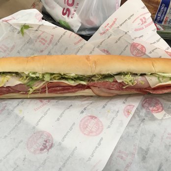 Jimmy John's - #9 Big Italian Giant - salami, capicola, ham, provolone, lettuce, tomato, onion, mayo, oil & vinegar, & oregano-basil. - Sandwiches Near Me - Hawthorne, California Jimmy John's - #9 Big Italian Giant - salami, capicola, ham, provolone, lettuce, tomato, onion, mayo, oil & vinegar, & oregano-basil. - Sandwiches Near Me - Hawthorne, California