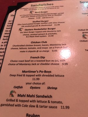 Menu photo 3 Mortimer's Restaurant Memphis, TN
