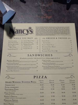 Menu photo 3 Nancy's Pizza Niles, IL Menu photo 3 Nancy's Pizza Niles, IL