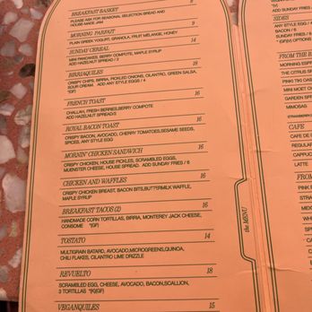 Sunday Breakfast Society - Menu - Breakfast & Brunch Near Me - Chula Vista, California