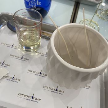 The Bougie Bar - All items included for experience: Candle, scent, blue wine cup - Paint & Sip Near Me - Lafayette, Louisiana