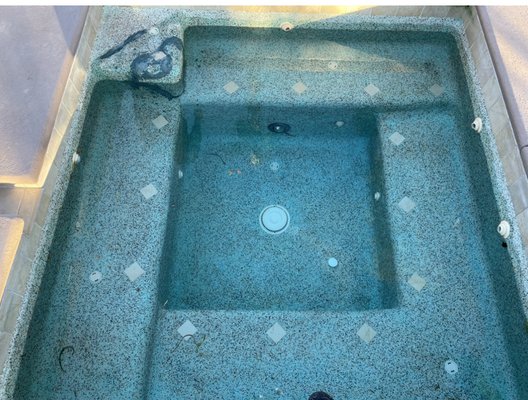 Pool remodel 2023 - This remodel of the pool was done because the old pebble plaster was cracking and client did not want the pebble plaster any more and decided to go with quartz blue plaster with blue copper tile and led color lights for pool and spa Pool remodel 2023 - This remodel of the pool was done because the old pebble plaster was cracking and client did not want the pebble plaster any more and decided to go with quartz blue plaster with blue copper tile and led color lights for pool and spa