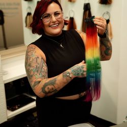 Hair by Dannielle and Co. - Rainbow extension colors and creative color possibilities at Hair by Dannielle & Co.