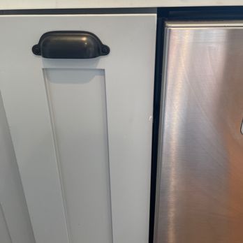 Sharper Service Solutions - Paint damaged cabinet. Cabinet door won't close. - Appliances & Repair Near Me Sharper Service Solutions - Paint damaged cabinet. Cabinet door won't close. - Appliances & Repair Near Me