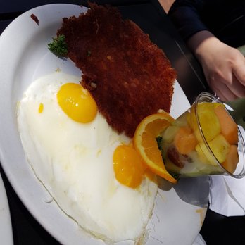 Stacks Pancake House - Corned beef hash with fresh fruit - Breakfast & Brunch Near Me - Irvine, California