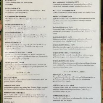 Camacho's Mexican Restaurant - Menu - Mexican Near Me - San Antonio, Texas