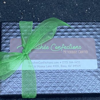 Bouchėe Confections - Pretty 6 Piece Bonbon Box. What's inside? - Chocolatiers & Shops Near Me - Reno, Nevada