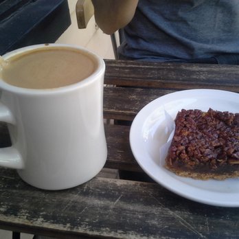 Tamp Coffee Co - Americano (with some cream) + Pecan Square that tasted like a pecan pie! - Coffee & Tea Near Me - Burlington, Ontario