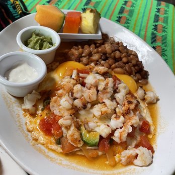Mamas Royal Cafe - Huevos rancheros camarones - Breakfast & Brunch Near Me - Cabo San Lucas, BCS