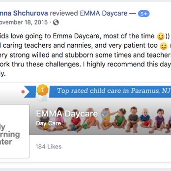 EMMA Daycare - Happy parent testimonial - Preschools Near Me - Paramus, New Jersey EMMA Daycare - Happy parent testimonial - Preschools Near Me - Paramus, New Jersey