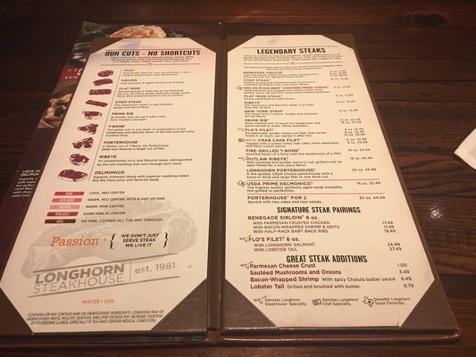 Menu photo 2 LongHorn Steakhouse Harlingen, TX