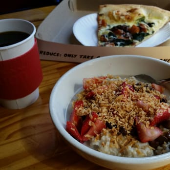 Ian’s Pizza Madison | State Street - breakfast pizza, mifflin oatmeal, Just Coffee coffee - happy Saturday - Pizza Near Me - Madison, Wisconsin
